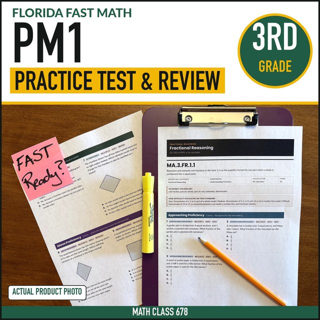 Cover of the Grade 3 PM1 Practice + Mock Form