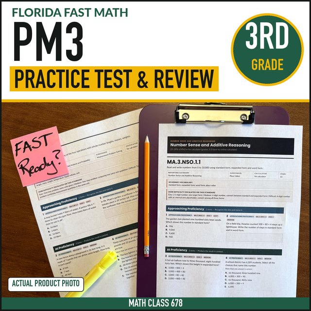 Cover of the Grade 3 PM3 Practice + Mock Form