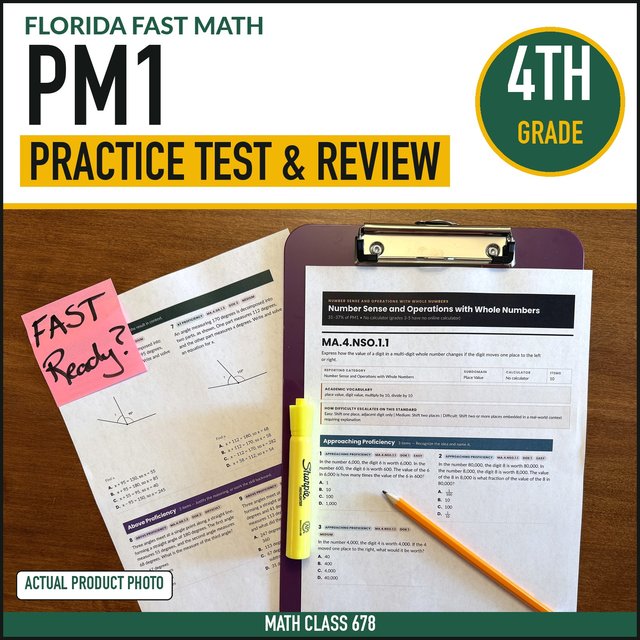 Cover of the Grade 4 PM1 Practice + Mock Form
