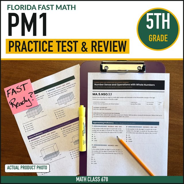 Cover of the Grade 5 PM1 Practice + Mock Form