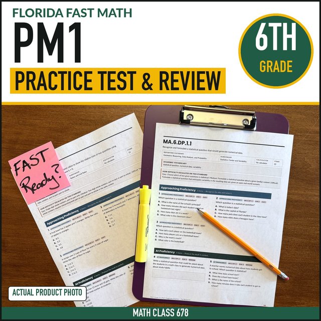 Cover of the Grade 6 PM1 Practice + Mock Form