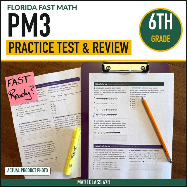 Cover of the Grade 6 PM3 Practice + Mock Form