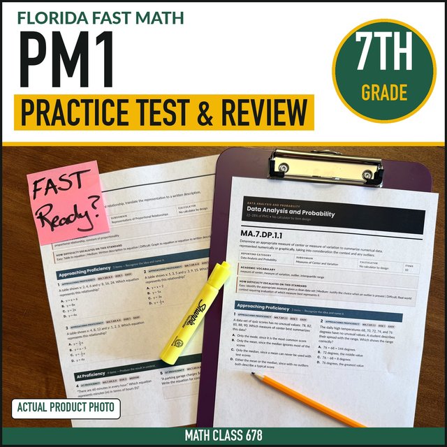 Cover of the Grade 7 PM1 Practice + Mock Form