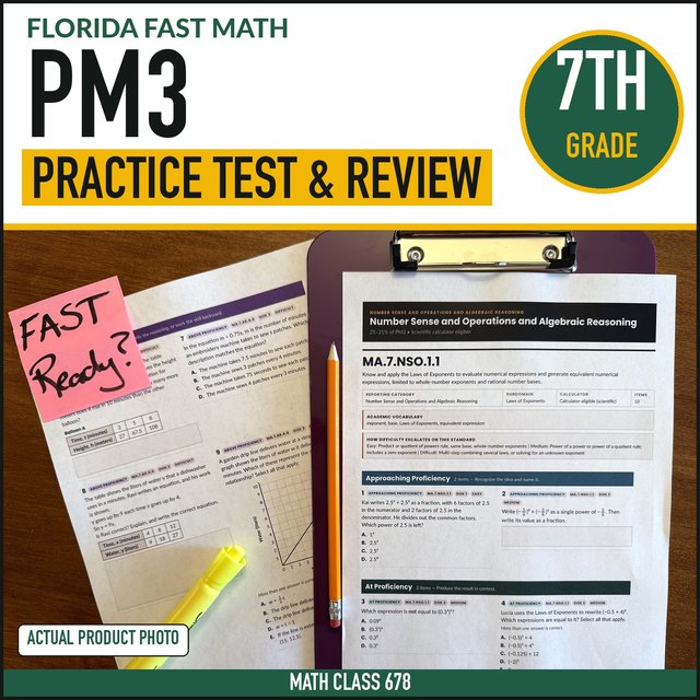 Cover of the Grade 7 PM3 Practice + Mock Form