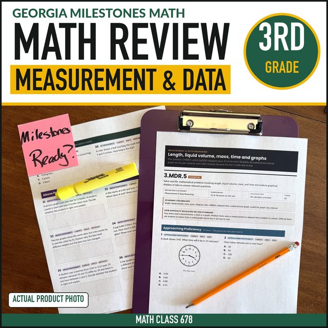 Cover of the Grade 3 Measurement & Data Reasoning Practice