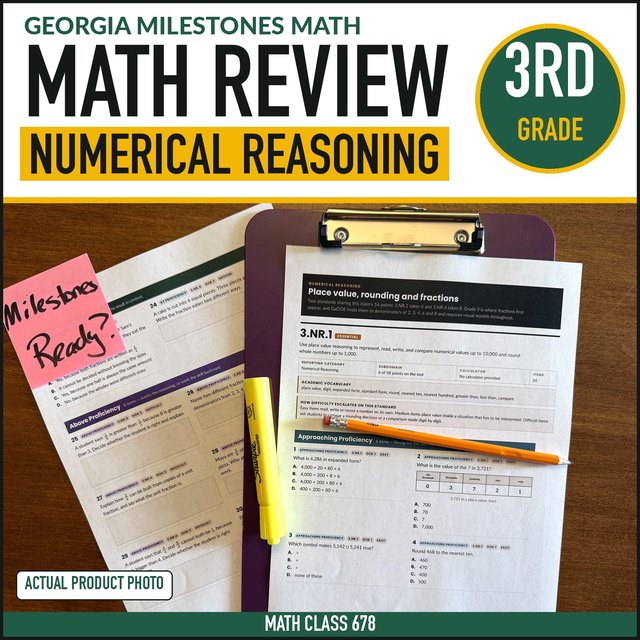 Cover of the Grade 3 Numerical Reasoning Practice
