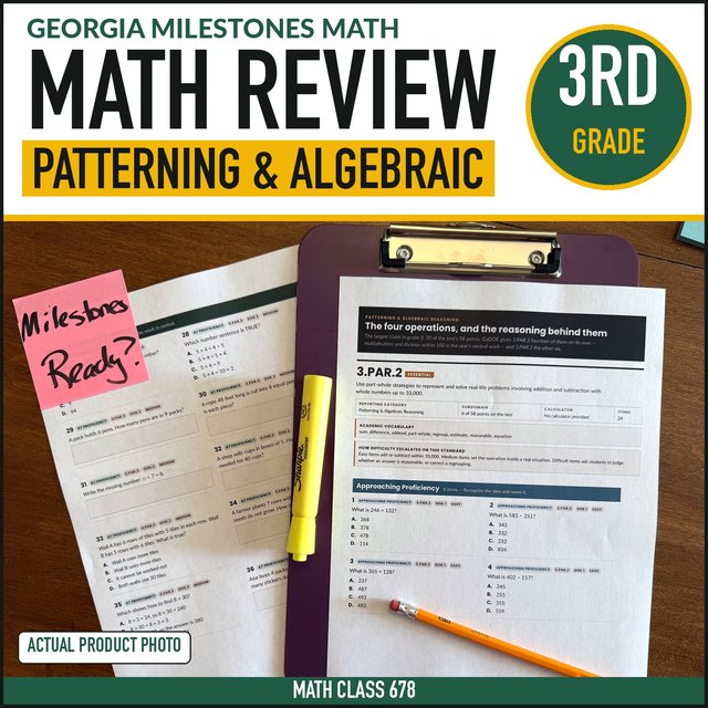 Cover of the Grade 3 Patterning & Algebraic Reasoning Practice
