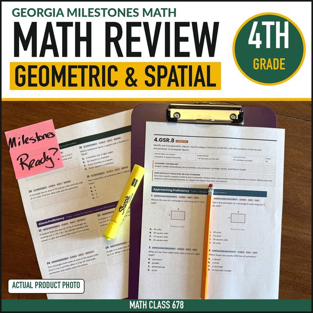 Cover of the Grade 4 Geometric & Spatial Reasoning Practice