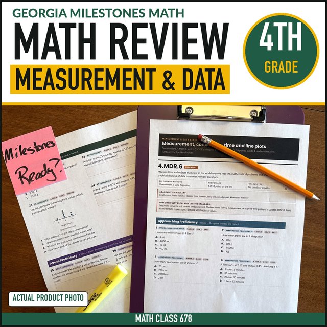 Cover of the Grade 4 Measurement & Data Reasoning Practice