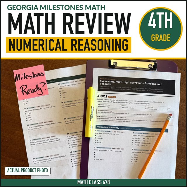 Cover of the Grade 4 Numerical Reasoning Practice