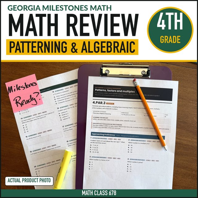 Cover of the Grade 4 Patterning & Algebraic Reasoning Practice