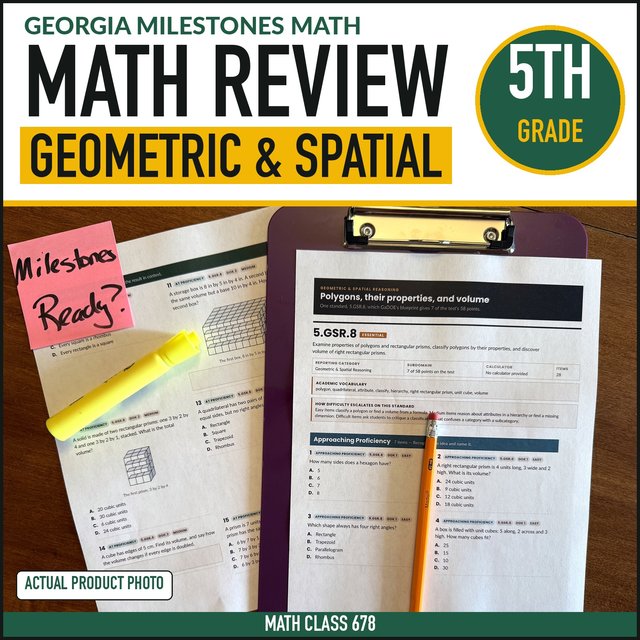 Cover of the Grade 5 Geometric & Spatial Reasoning Practice