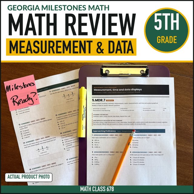 Cover of the Grade 5 Measurement & Data Reasoning Practice