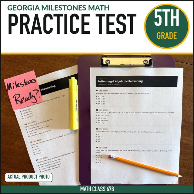 Cover of the Grade 5 Full-Length Practice Test