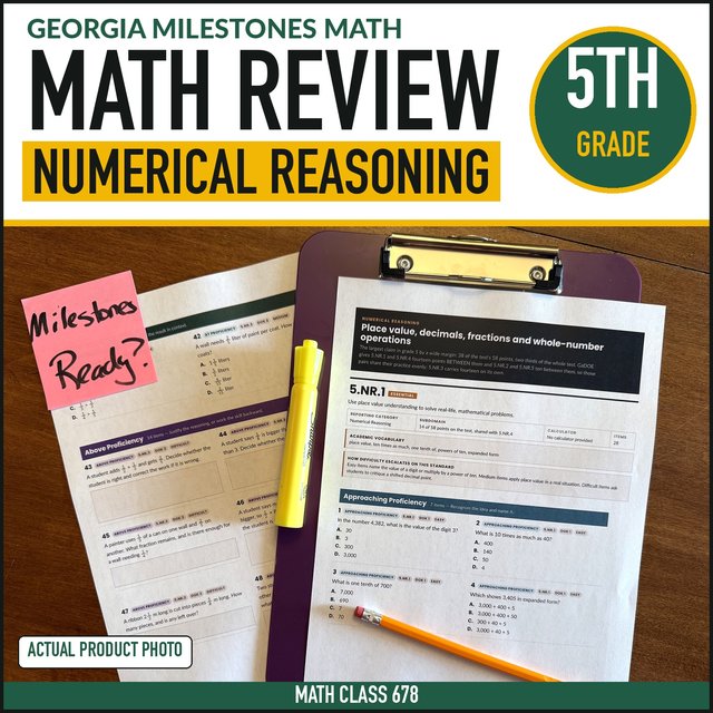 Cover of the Grade 5 Numerical Reasoning Practice