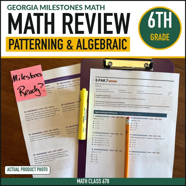 Cover of the Grade 6 Patterning & Algebraic Reasoning Practice