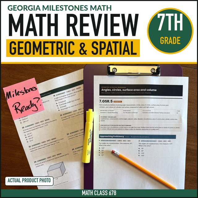 Cover of the Grade 7 Geometric & Spatial Reasoning Practice