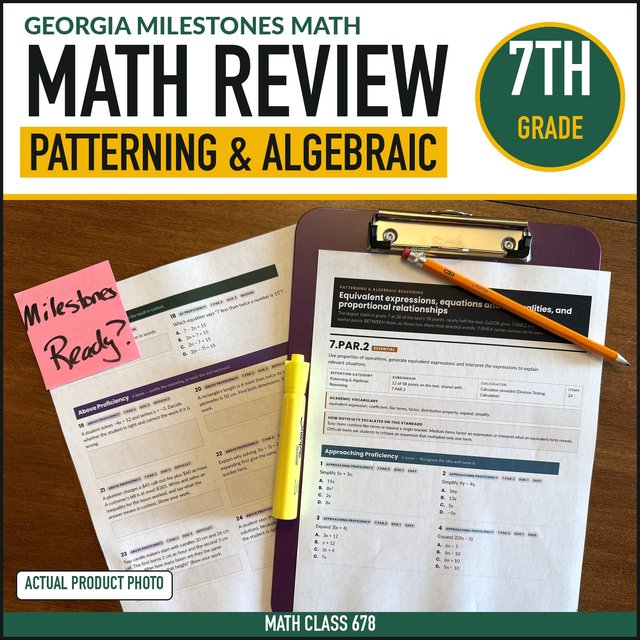 Cover of the Grade 7 Patterning & Algebraic Reasoning Practice