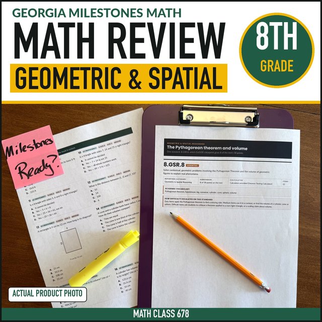 Cover of the Grade 8 Geometric & Spatial Reasoning Practice
