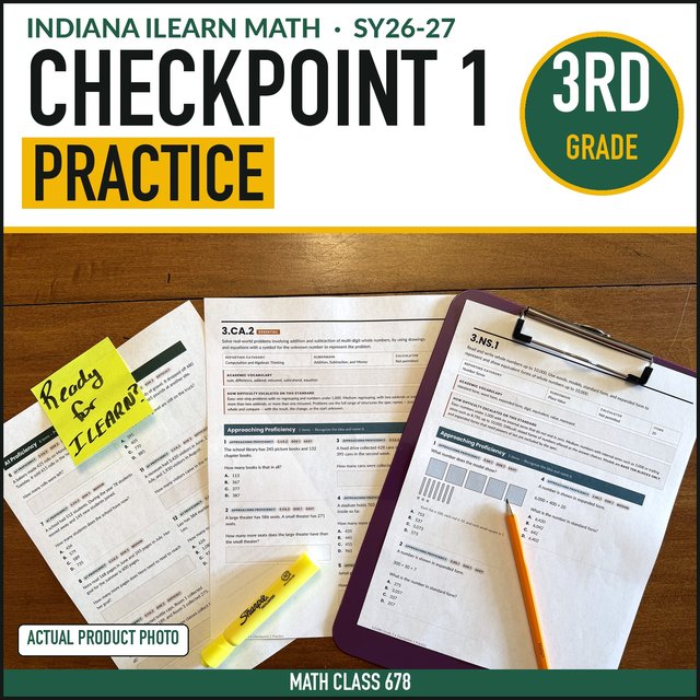 Cover of the Grade 3 Checkpoint 1 Practice + Mock Form