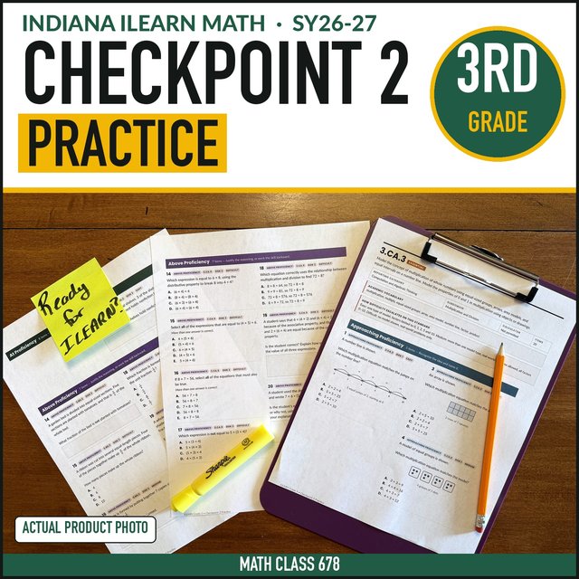 Cover of the Grade 3 Checkpoint 2 Practice
