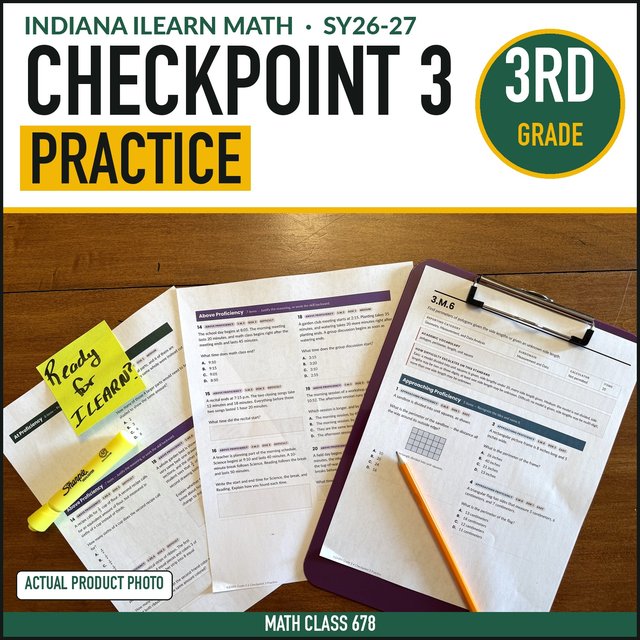 Cover of the Grade 3 Checkpoint 3 Practice