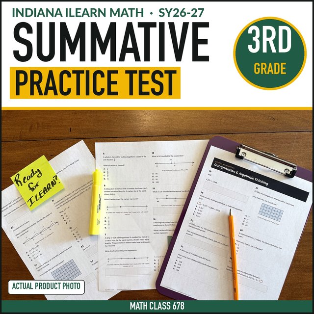 Cover of the Grade 3 Summative Practice Test