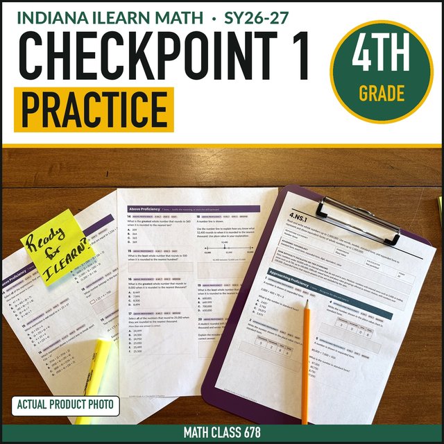 Cover of the Grade 4 Checkpoint 1 Practice + Mock Form