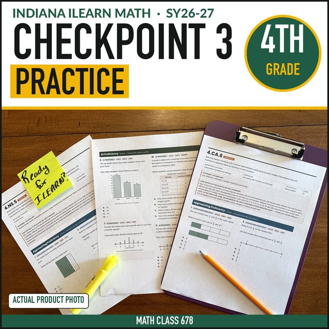 Cover of the Grade 4 Checkpoint 3 Practice