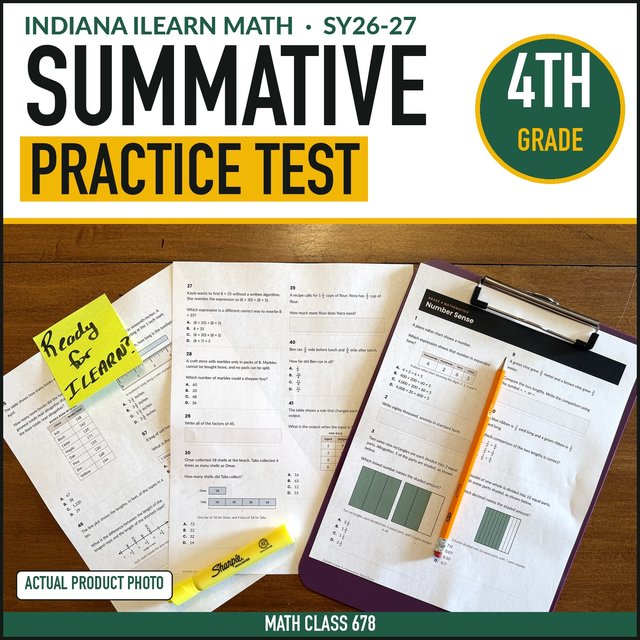 Cover of the Grade 4 Summative Practice Test