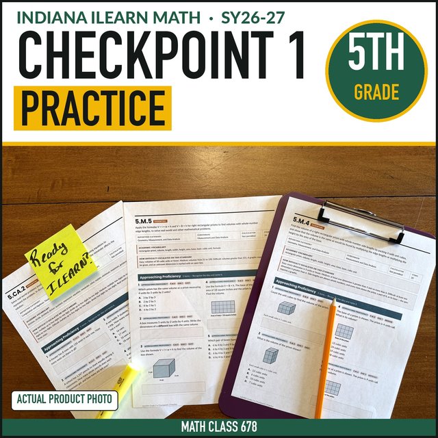 Cover of the Grade 5 Checkpoint 1 Practice + Mock Form