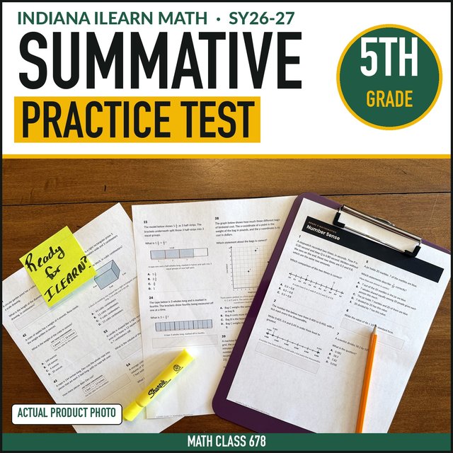 Cover of the Grade 5 Summative Practice Test