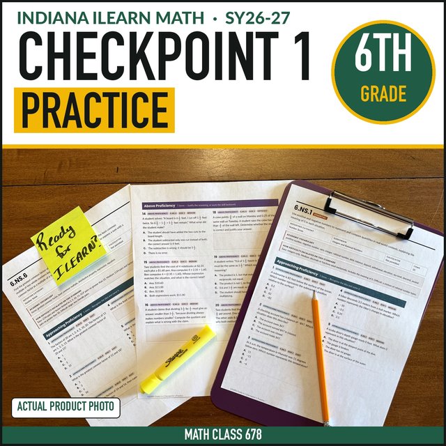 Cover of the Grade 6 Checkpoint 1 Practice + Mock Form