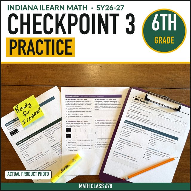 Cover of the Grade 6 Checkpoint 3 Practice