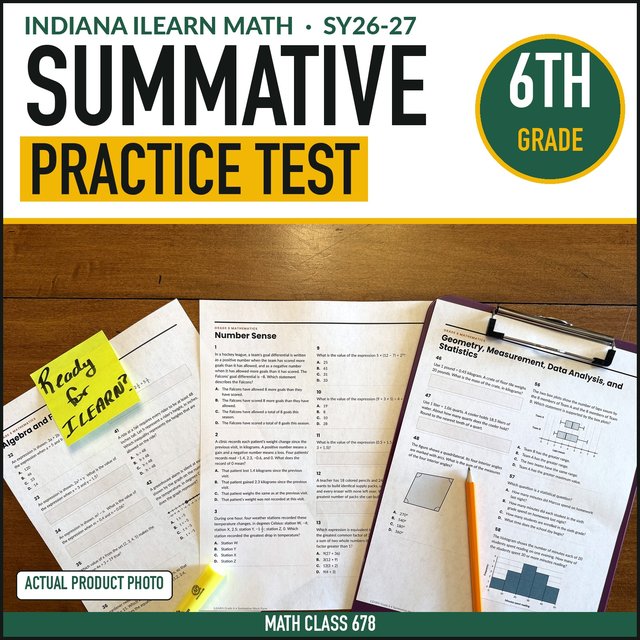 Cover of the Grade 6 Summative Practice Test
