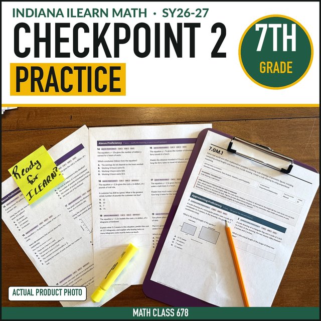 Cover of the Grade 7 Checkpoint 2 Practice