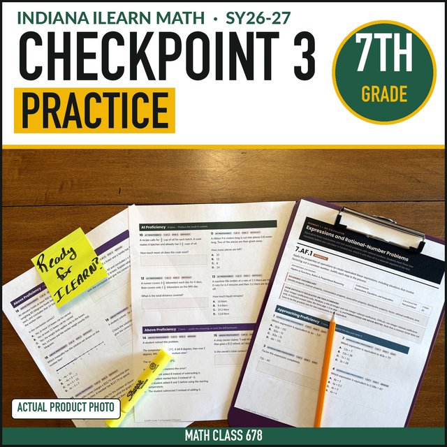 Cover of the Grade 7 Checkpoint 3 Practice