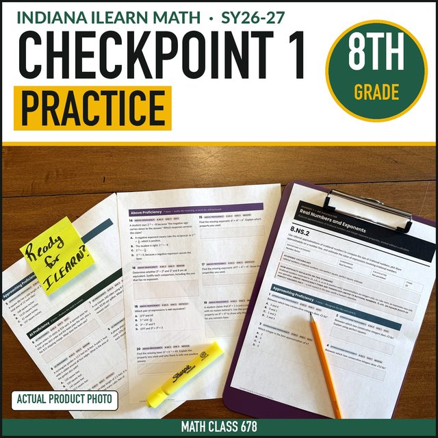 Cover of the Grade 8 Checkpoint 1 Practice + Mock Form