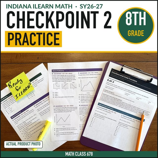 Cover of the Grade 8 Checkpoint 2 Practice