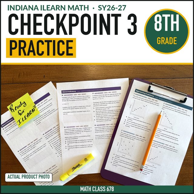 Cover of the Grade 8 Checkpoint 3 Practice