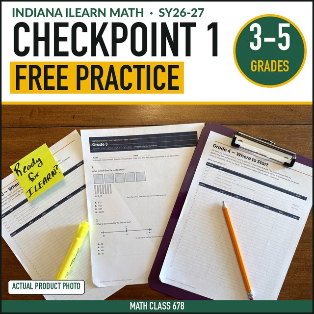 Cover of the free Indiana Grades 3–5 Checkpoint 1 Screener