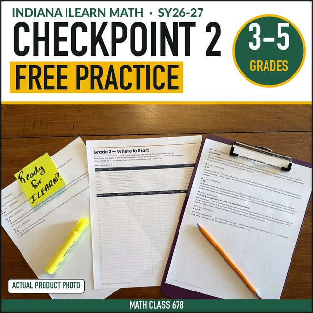 Cover of the free Indiana Grades 3–5 Checkpoint 2 Screener