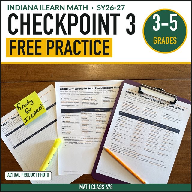 Cover of the free Indiana Grades 3–5 Checkpoint 3 Screener