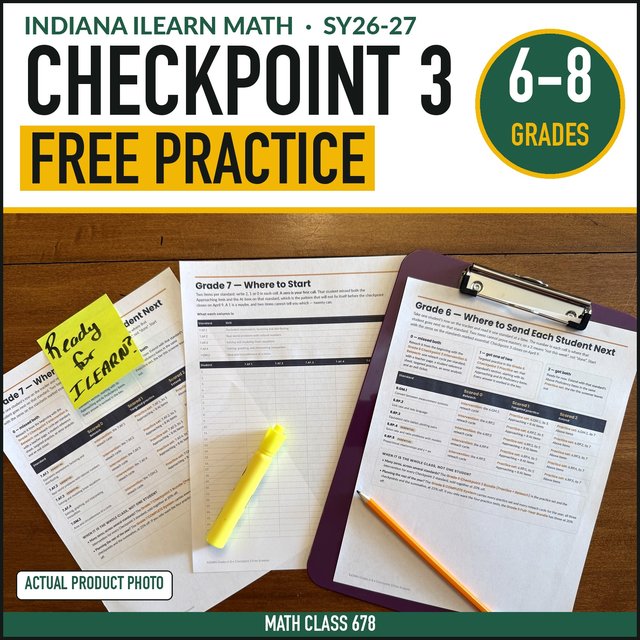 Cover of the free Indiana Grades 6–8 Checkpoint 3 Screener